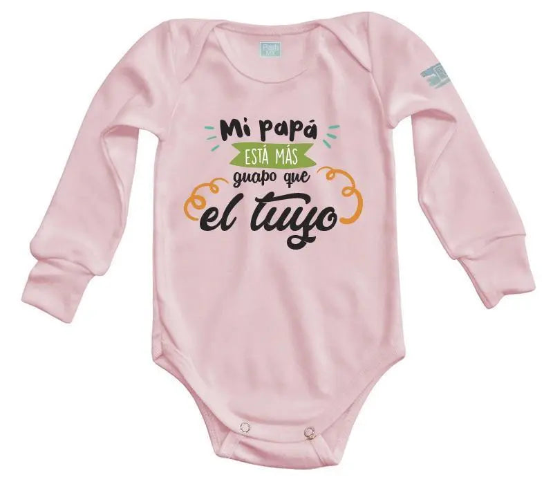 Body Bebé Mi Papá Esta Más Guapo Manga Corta / Blanco / 3 - Coveme - accesorios