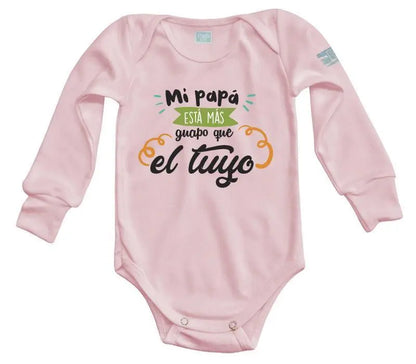 Body Bebé Mi Papá Esta Más Guapo Manga Corta / Blanco / 3 - Coveme - accesorios