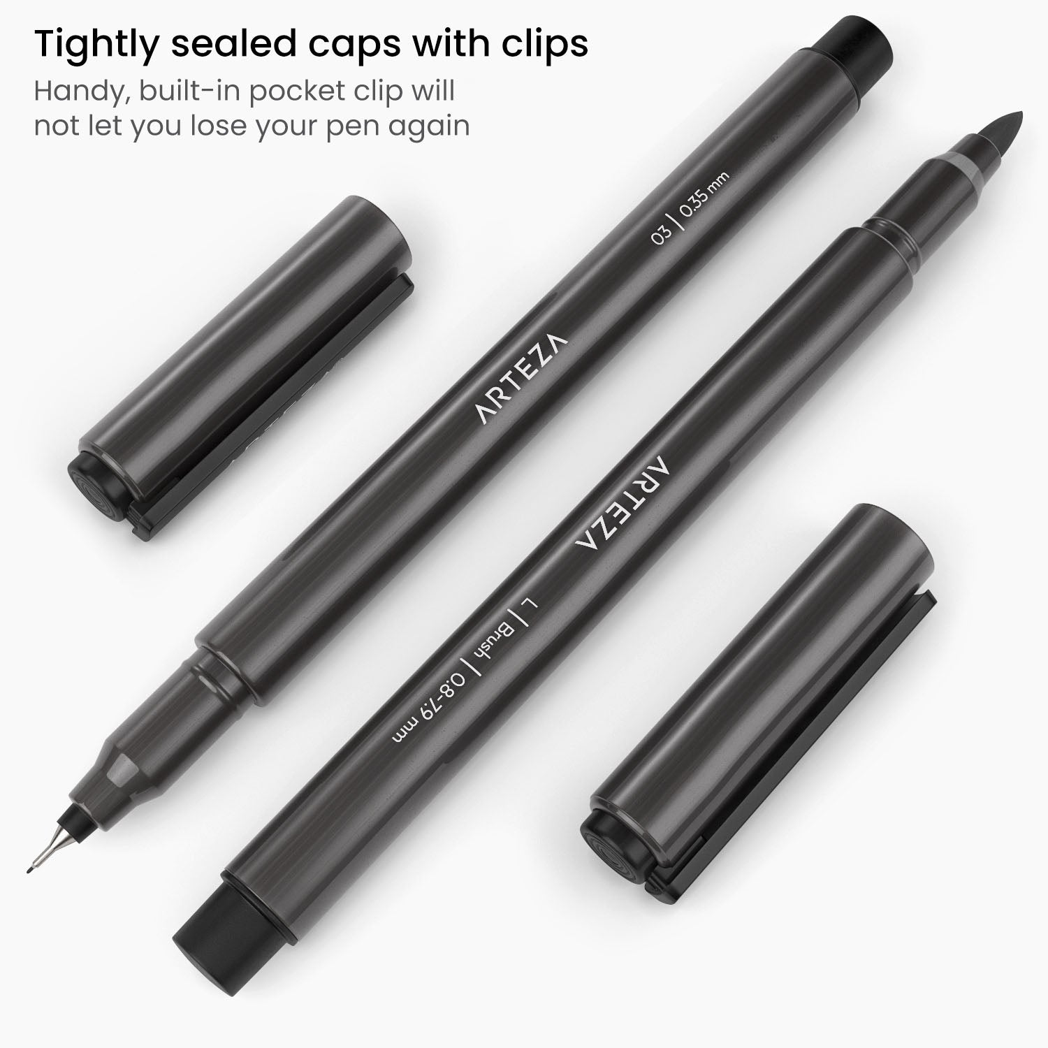 Rotulador negro Azlon™ Color: Negro Bolígrafos