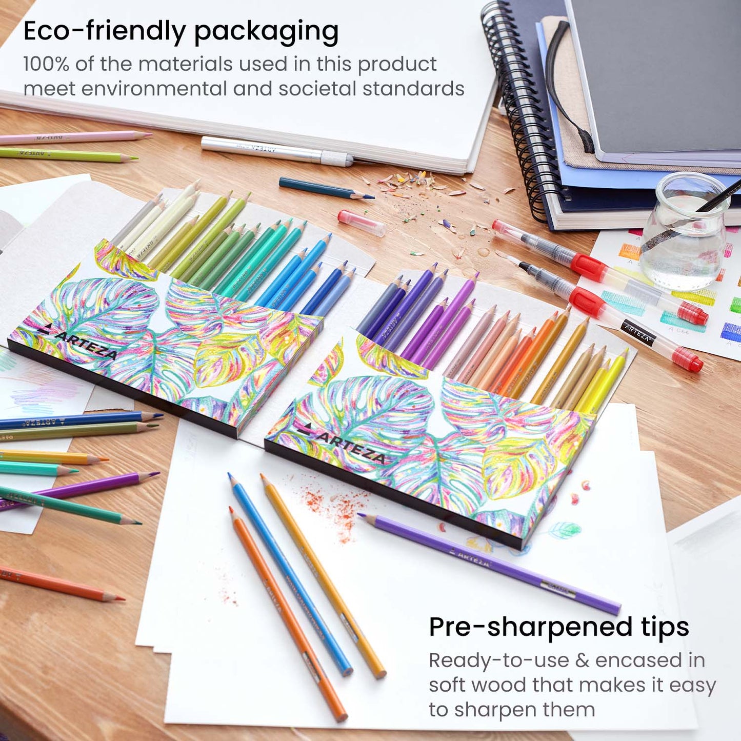 Set 50 Lápices Colores Junior Pasteles Dibujo Arteza Classic