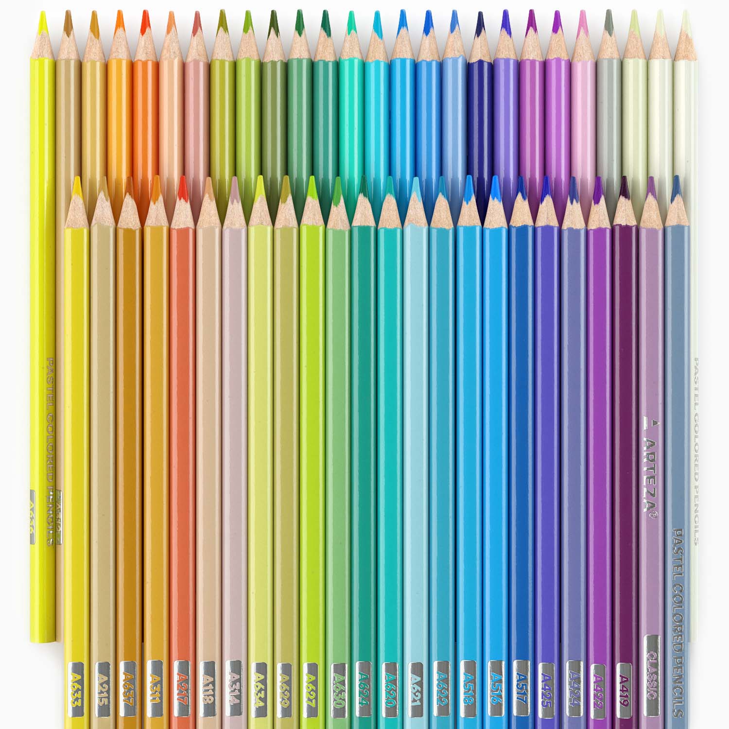 Set 50 Lápices Colores Junior Pasteles Dibujo Arteza Classic