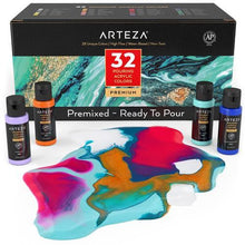 Set 32 Pinturas Acrílica Fluido Pouring Vertido 60ml Arteza