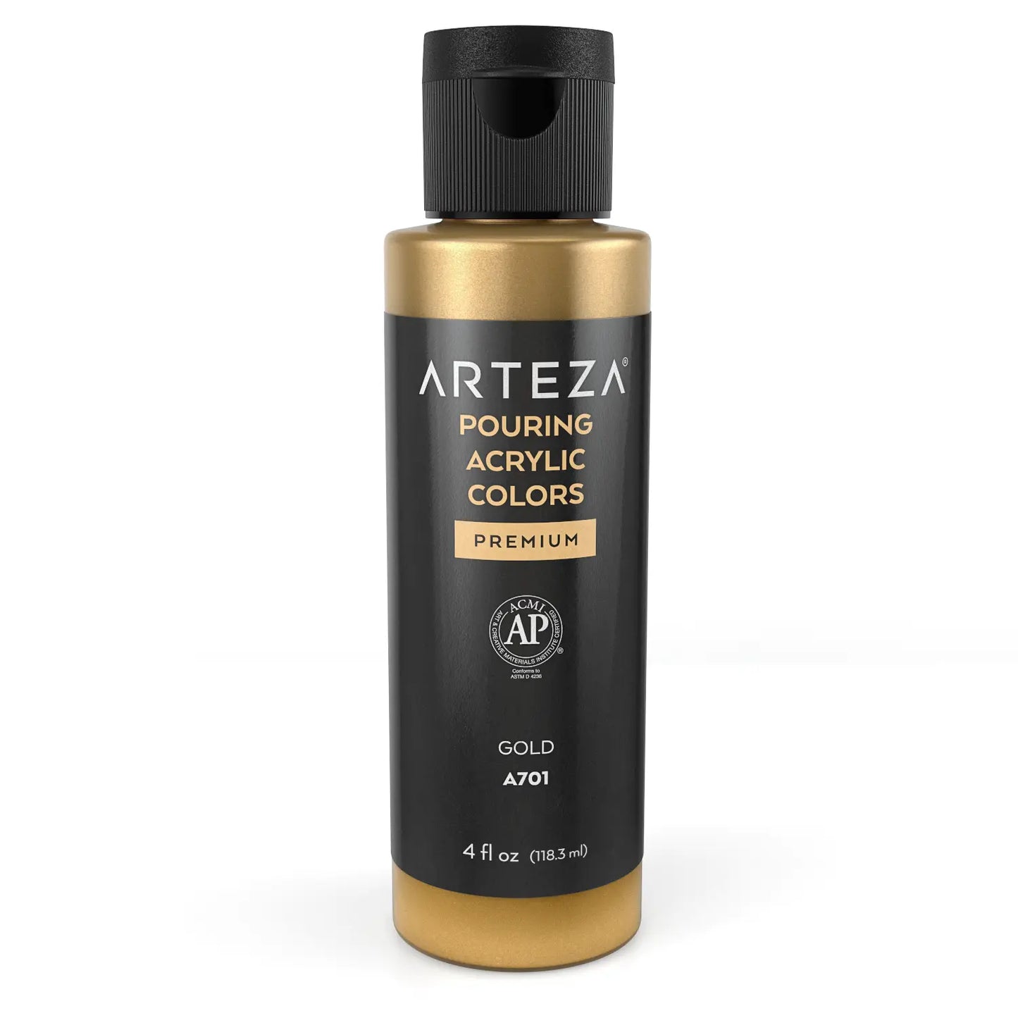 4 Pintura Acrílica Fluido Pouring Vertido Metallic Arteza - Arteza - vista trasera