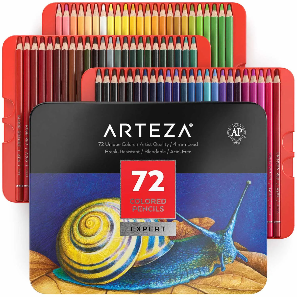 Set 72 Lápices Profesionales Colores Dibujo Arte Arteza Pro - Arteza - empaque