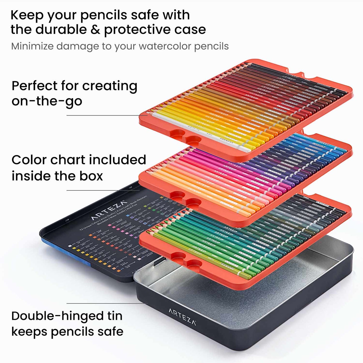 Set 72 Lápices Acuarelables Dibujo Arte Acuarela Pro Expert Arteza