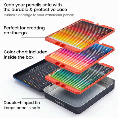 Set 72 Lápices Acuarelables Dibujo Arte Acuarela Pro Expert Arteza