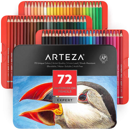 Set 72 Lápices Acuarelables Dibujo Arte Acuarela Pro Expert Arteza