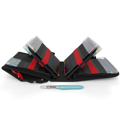 Set 96 Brush Pen Colores Dibujo Punta Pincel Maletín Arteza