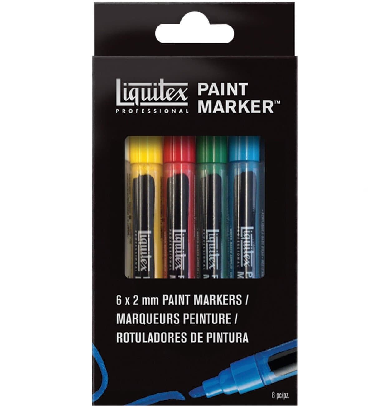 Set de marcadores acrílicos con 6 colores 2  mm