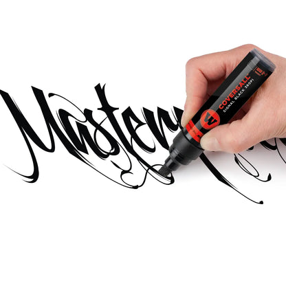 MOLOTOW -MASTERPIECE COVERSALL  MARCADOR PERMANENTE NEGRO CON PUNTA BISELADA 4-8 MM Molotow