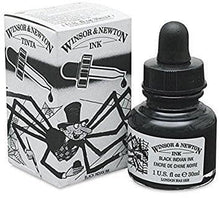 W&N - Frasco de tinta con gotero black indian Ink 30 ml