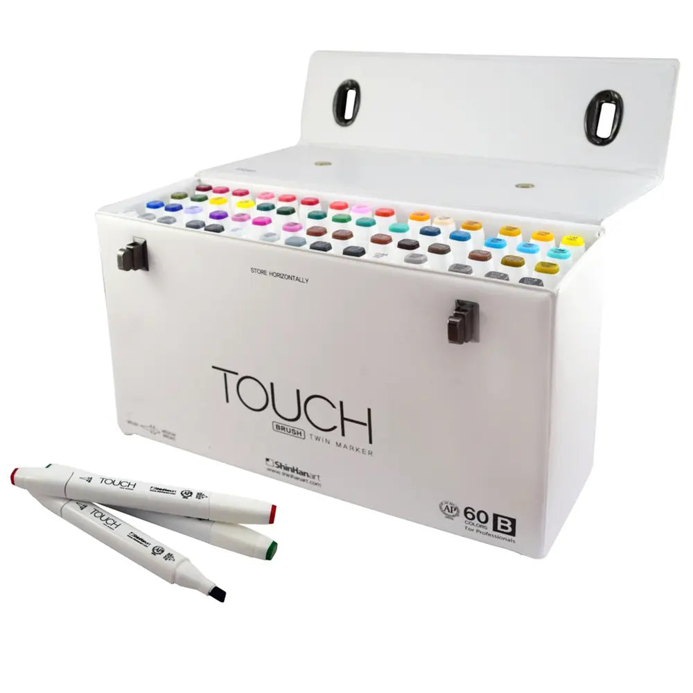 TOUCH - Set maletín "A" con 60 marcadores brush - ShinHan