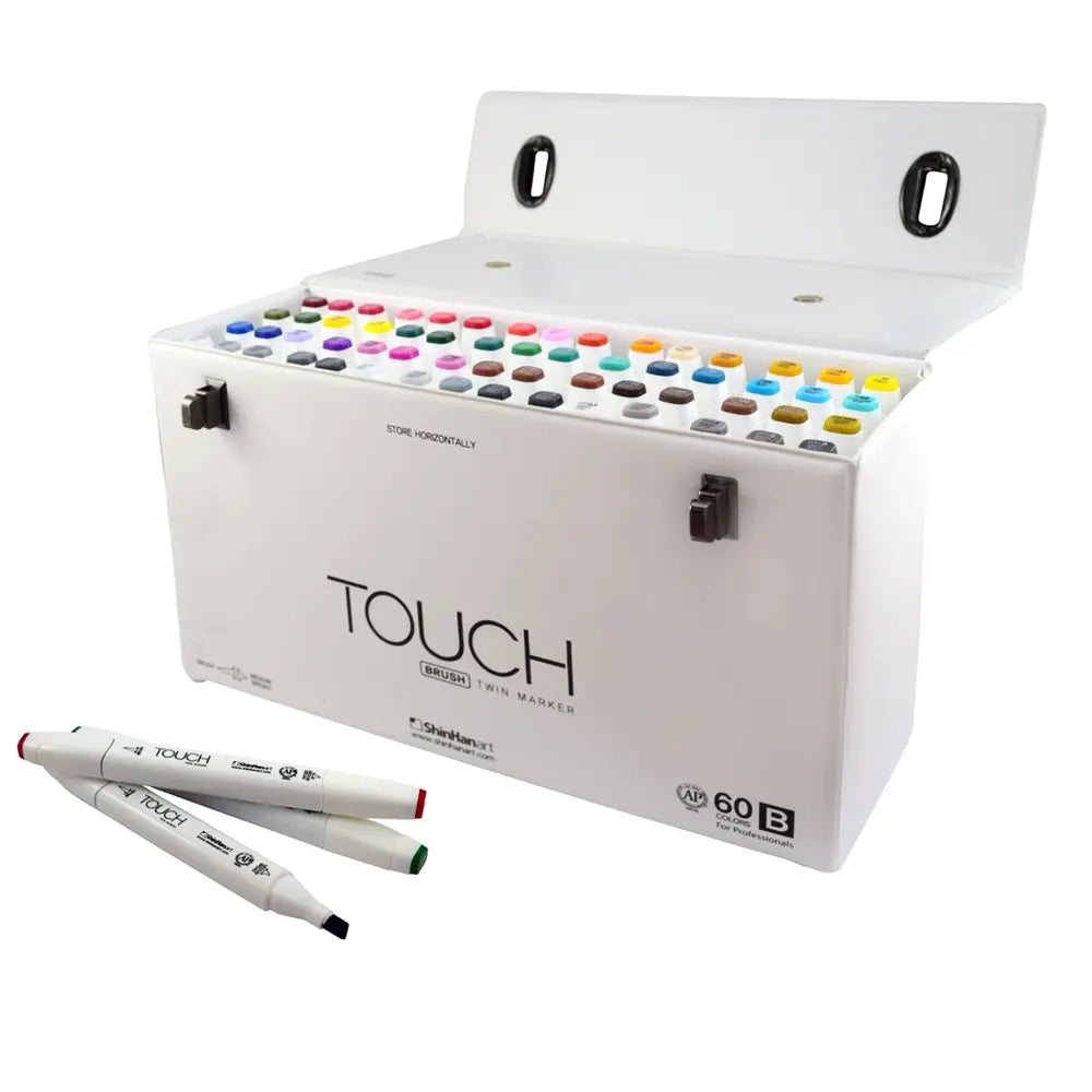 TOUCH - Set maletín "B" con 60 marcadores brush - Touch