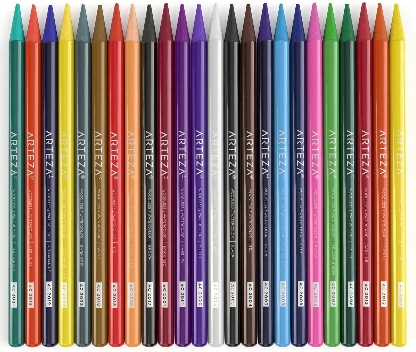 ARTEZA Woodless Watercolor Pencils, 24 Drawing Pencils, Colored Pencils Set for Adults, Art Supplies for Blending and Layering - Arteza - accesorios