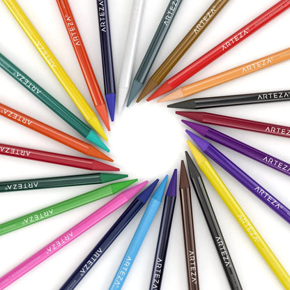 ARTEZA Woodless Watercolor Pencils, 24 Drawing Pencils, Colored Pencils Set for Adults, Art Supplies for Blending and Layering - Arteza - vista trasera