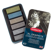 Derwent - Caja metálica con 6 barras de carbón xl graphite no. 2302010 Derwent